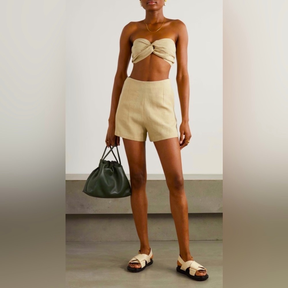Le Kasha Top and Shorts Set,M, Sand